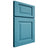 Shiloh Cabinetry Full Overlay Square Raised White Oak Plain Cut Aqua Door
