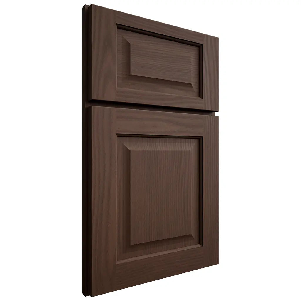 Shiloh Cabinetry Full Overlay Square Raised White Oak Plain Cut Braun Door