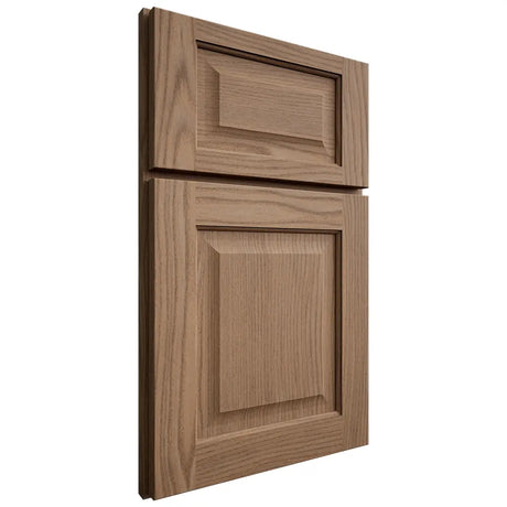 Shiloh Cabinetry Full Overlay Square Raised White Oak Plain Cut Medium Door
