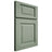 Shiloh Cabinetry Full Overlay Square Raised White Oak Plain Cut Moss Door