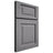 Shiloh Cabinetry Full Overlay Square Raised White Oak Plain Cut Sterling Door