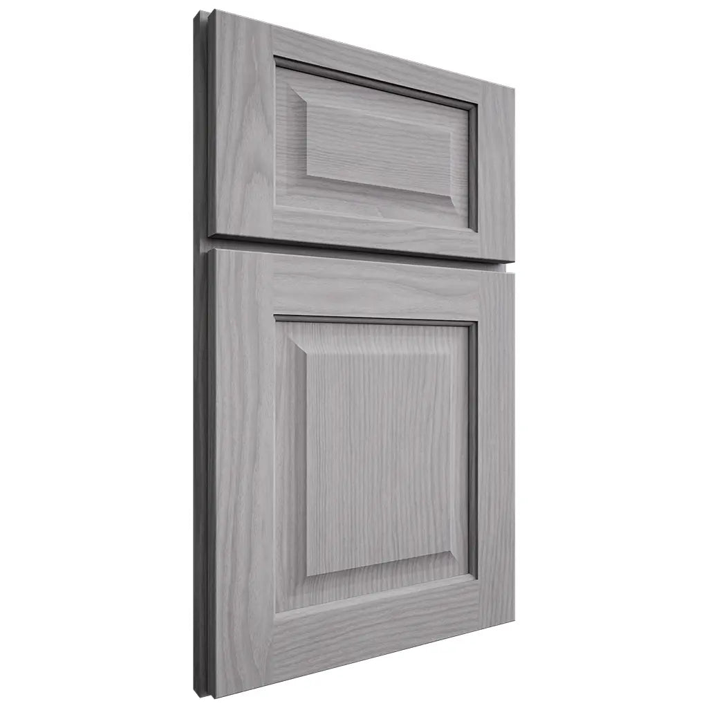 Shiloh Cabinetry Full Overlay Square Raised White Oak Plain Cut Stratus Door
