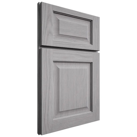 Shiloh Cabinetry Full Overlay Square Raised White Oak Plain Cut Stratus Door