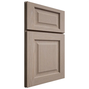Shiloh Cabinetry Full Overlay Square Raised White Oak Plain Cut Whitewash Door