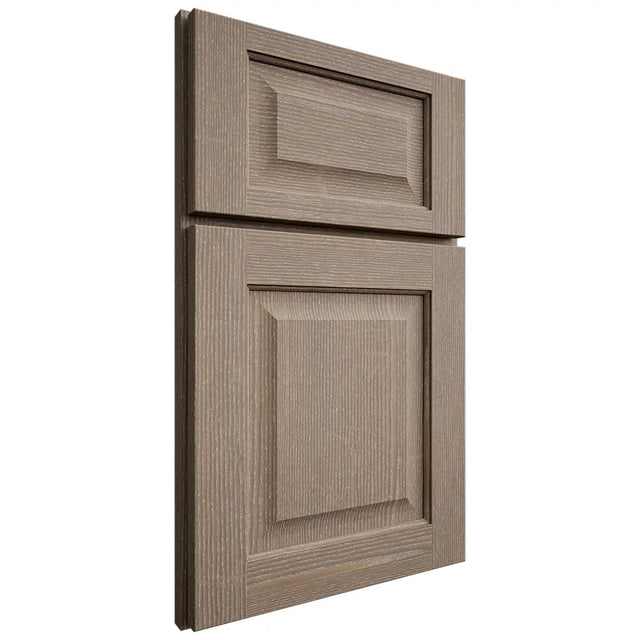 Shiloh Cabinetry Full Overlay Square Raised White Oak Quarter Sawn Almond Door