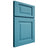 Shiloh Cabinetry Full Overlay Square Raised White Oak Quarter Sawn Aqua Door