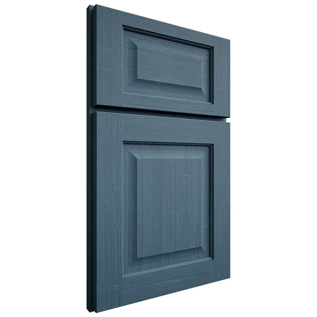 Shiloh Cabinetry Full Overlay Square Raised White Oak Quarter Sawn Hudson Door