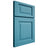 Shiloh Cabinetry Full Overlay Square Raised White Oak Rift Cut Aqua Door