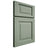 Shiloh Cabinetry Full Overlay Square Raised White Oak Rift Cut Moss Door
