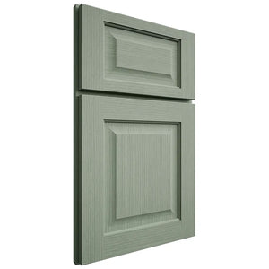Shiloh Cabinetry Full Overlay Square Raised White Oak Rift Cut Moss Door