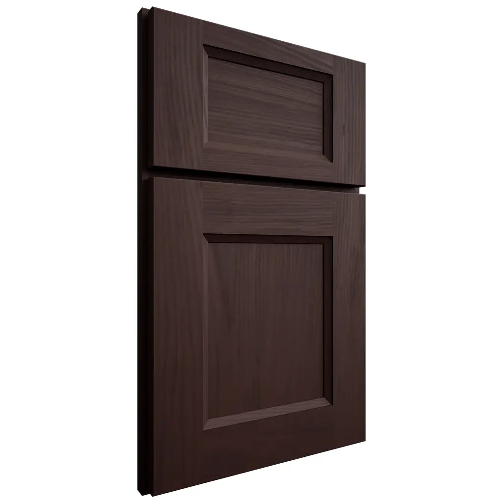 Shiloh Cabinetry Full Overlay Statesville Alder Plain Cut Bistre Door