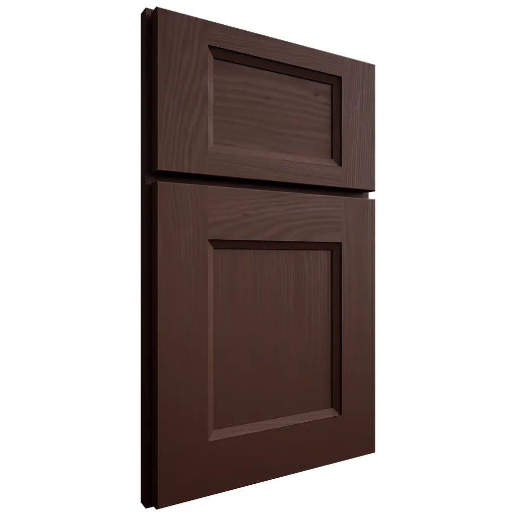 Shiloh Cabinetry Full Overlay Statesville Alder Plain Cut Umber Door
