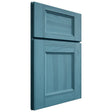 Shiloh Cabinetry Full Overlay Statesville Hickory Plain Cut Aqua Door