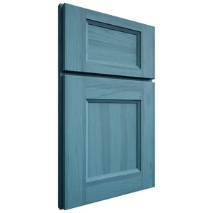 Shiloh Cabinetry Full Overlay Statesville Hickory Plain Cut Aqua Door