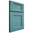 Shiloh Cabinetry Full Overlay Statesville Red Oak Plain Cut Aqua Door