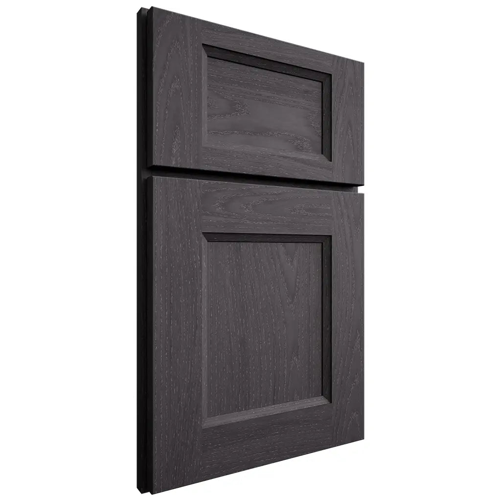 Shiloh Cabinetry Full Overlay Statesville Red Oak Plain Cut Harbor Door