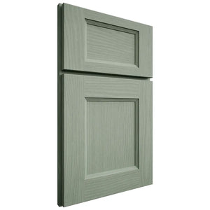 Shiloh Cabinetry Full Overlay Statesville White Oak Plain Cut Moss Door