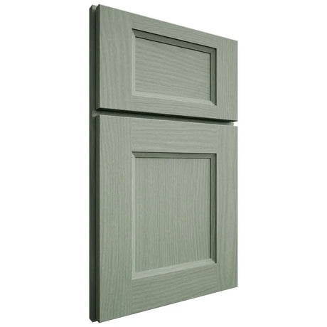 Shiloh Cabinetry Full Overlay Statesville White Oak Plain Cut Moss Door