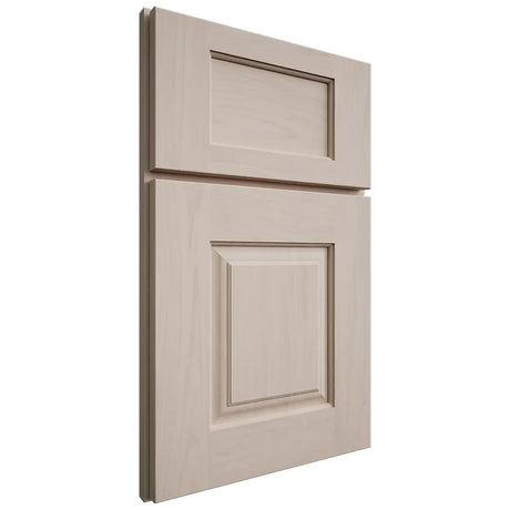 Shiloh Cabinetry Full Overlay Summit Alder Plain Cut White Sands Door