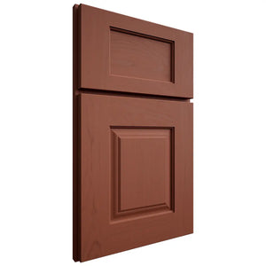 Shiloh Cabinetry Full Overlay Summit Maple Plain Cut Cayenne Door