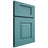 Shiloh Cabinetry Full Overlay Summit Red Oak Plain Cut Aqua Door