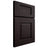 Shiloh Cabinetry Full Overlay Summit Red Oak Plain Cut Espresso Door