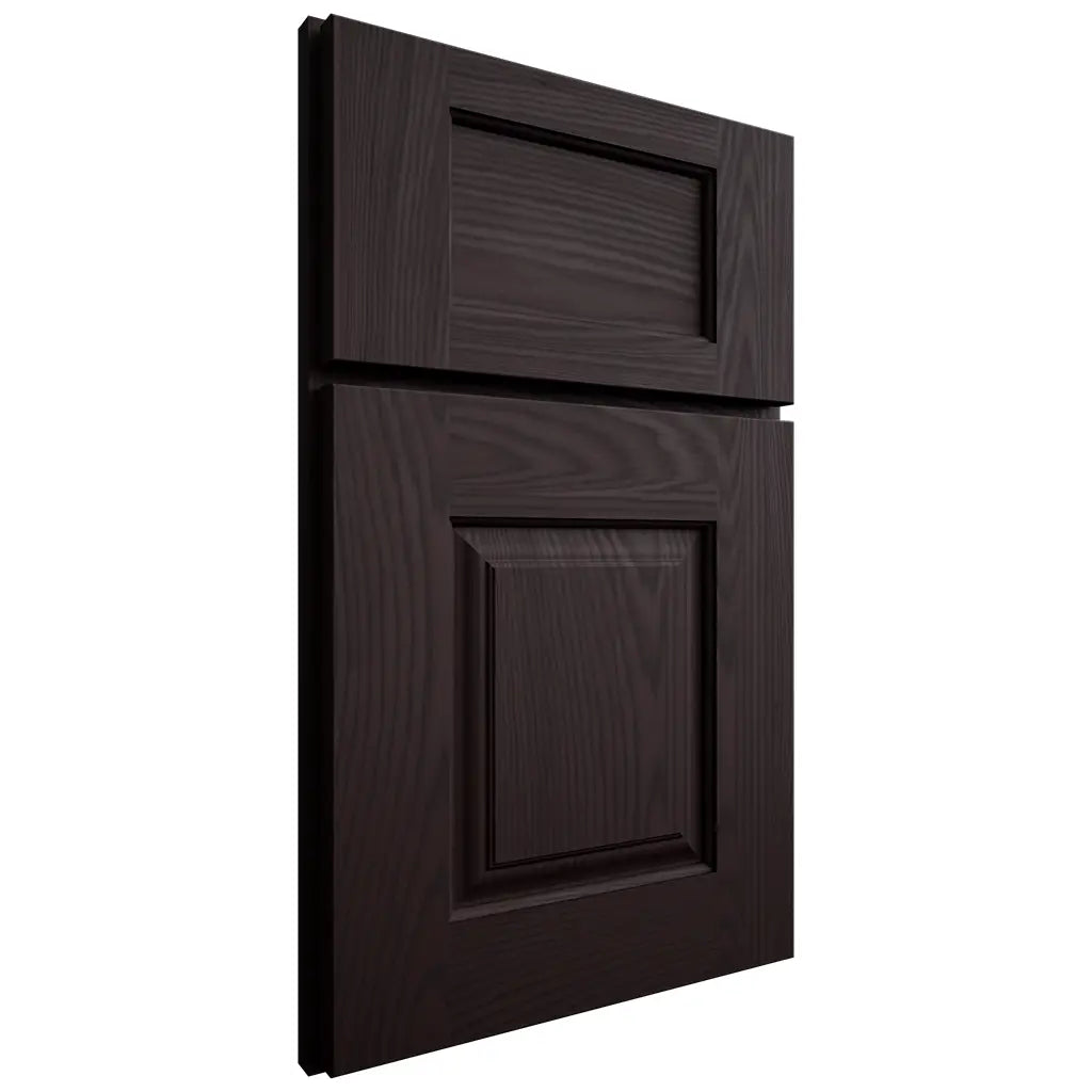 Shiloh Cabinetry Full Overlay Summit Red Oak Plain Cut Espresso Door