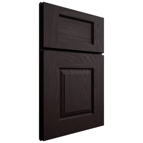 Shiloh Cabinetry Full Overlay Summit Red Oak Plain Cut Espresso Door