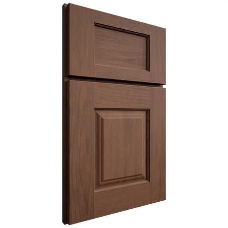 Shiloh Cabinetry Full Overlay Summit Walnut Plain Cut Natural Door
