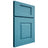 Shiloh Cabinetry Full Overlay Summit White Oak Plain Cut Aqua Door