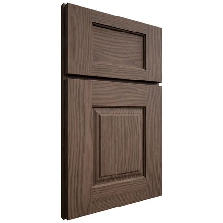 Shiloh Cabinetry Full Overlay Summit White Oak Plain Cut Mineral Door