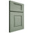 Shiloh Cabinetry Full Overlay Summit White Oak Plain Cut Moss Door