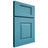 Shiloh Cabinetry Full Overlay Summit White Oak Quarter Sawn Aqua Door