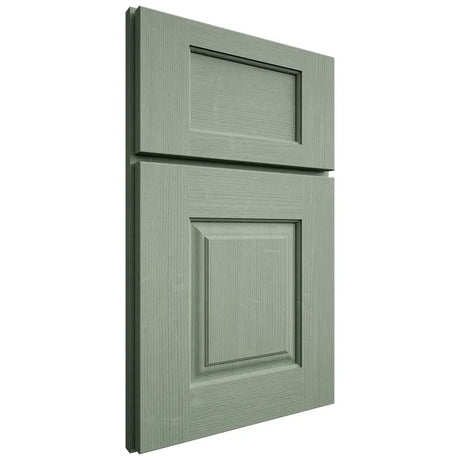 Shiloh Cabinetry Full Overlay Summit White Oak Quarter Sawn Moss Door