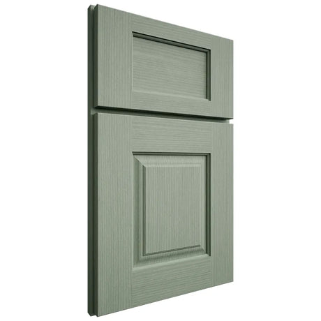 Shiloh Cabinetry Full Overlay Summit White Oak Rift Cut Moss Door