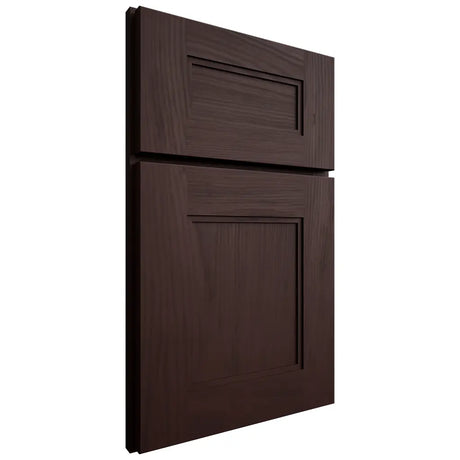 Shiloh Cabinetry Full Overlay Tahoe Alder Plain Cut Bistre Door