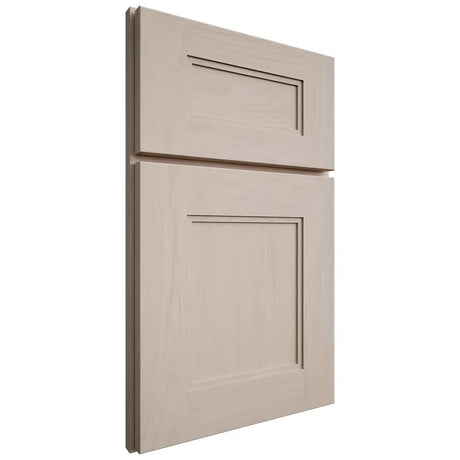 Shiloh Cabinetry Full Overlay Tahoe Alder Plain Cut White Sands Door