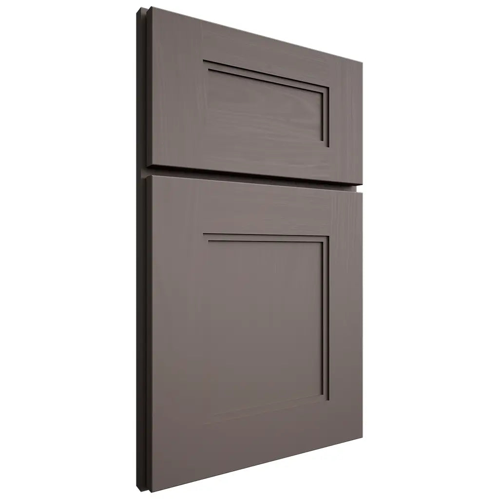 Shiloh Cabinetry Full Overlay Tahoe Poplar Plain Cut Heatherstone Door