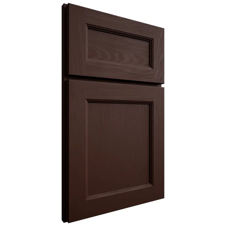 Shiloh Cabinetry Full Overlay Ward Maple Plain Cut Cocoa Door