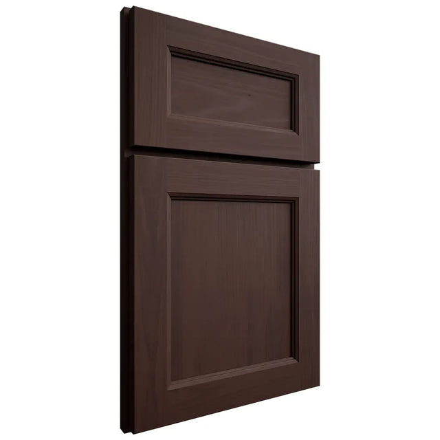 Shiloh Cabinetry Full Overlay Ward Walnut Plain Cut Bison Door