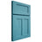 Shiloh Cabinetry Full Overlay Wilmington Alder Plain Cut Aqua Door
