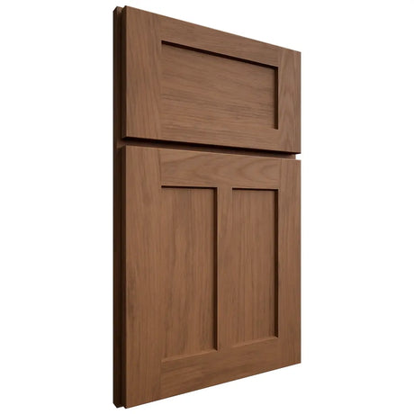 Shiloh Cabinetry Full Overlay Wilmington Alder Plain Cut Walnut Door