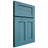 Shiloh Cabinetry Full Overlay Wilmington Hickory Plain Cut Aqua Door