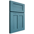 Shiloh Cabinetry Full Overlay Wilmington Hickory Plain Cut Aqua Door