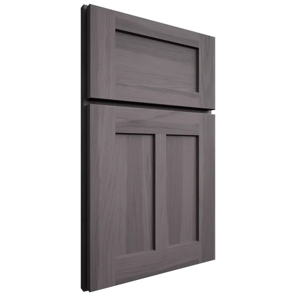 Shiloh Cabinetry Full Overlay Wilmington Hickory Plain Cut Cadet Door