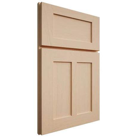 Shiloh Cabinetry Full Overlay Wilmington Maple Plain Cut Natural Door