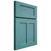 Shiloh Cabinetry Full Overlay Wilmington Red Oak Plain Cut Aqua Door