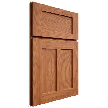 Shiloh Cabinetry Full Overlay Wilmington Red Oak Plain Cut Harvest Door