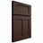 Shiloh Cabinetry Full Overlay Wilmington Walnut Plain Cut Bison Door