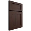 Shiloh Cabinetry Full Overlay Wilmington Walnut Plain Cut Bison Door